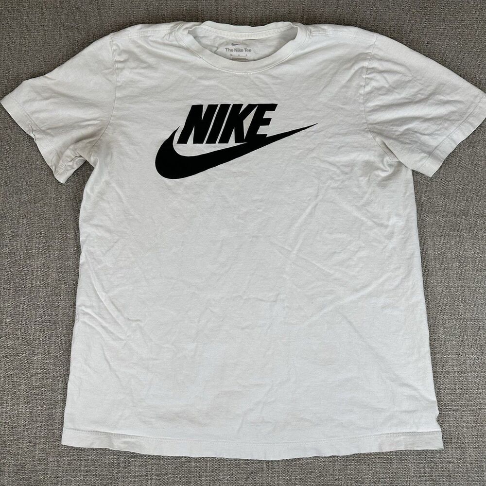The Nike Tee Nike White Air T-Shirt Mens Medium Black Swoosh Spellout